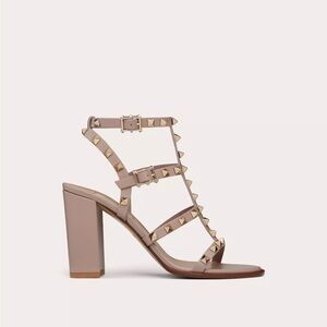 Valentino Rockstud Ankle Strap Sandal, 90MM